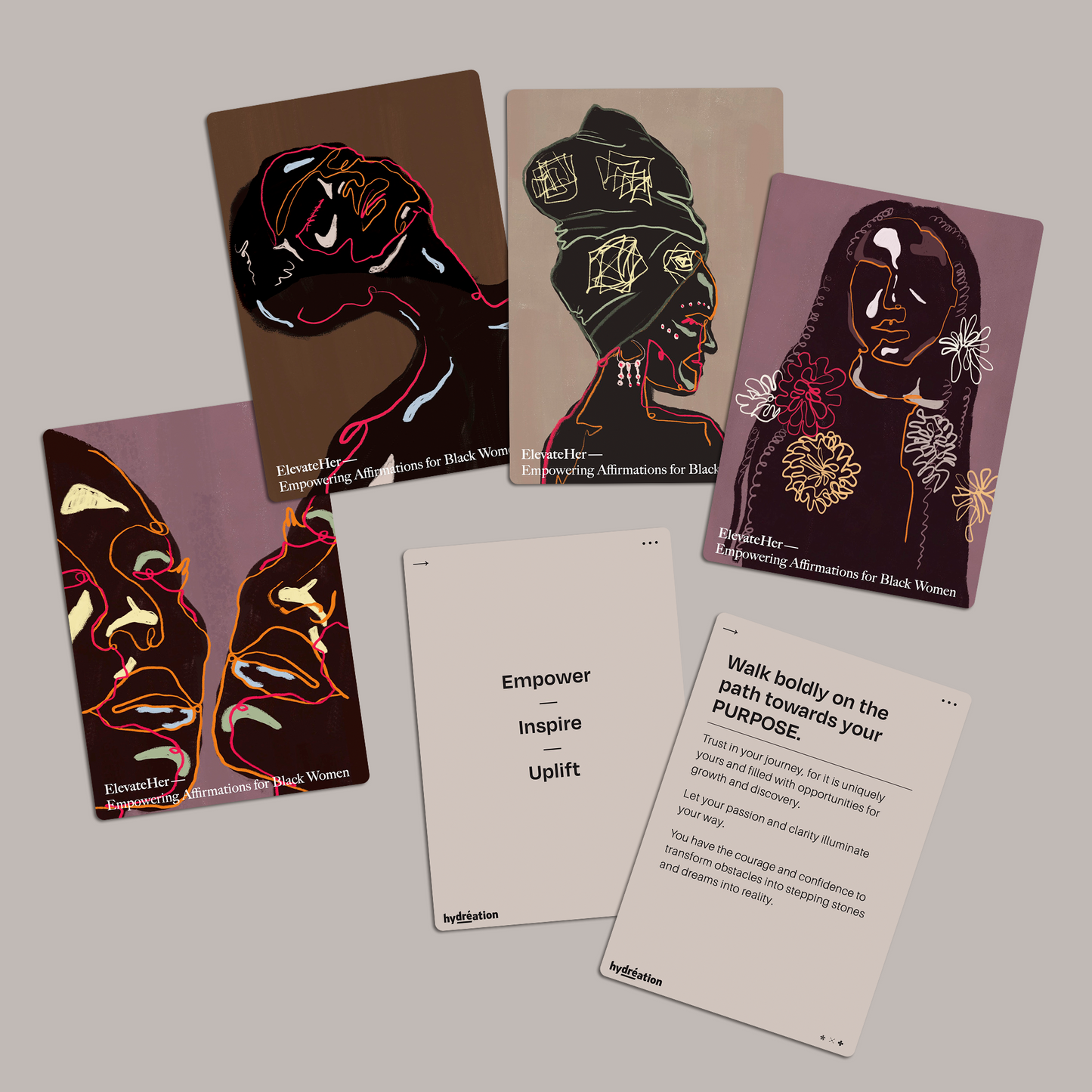 Daily affirmation card deck for healing, mindfulness, and personal growth