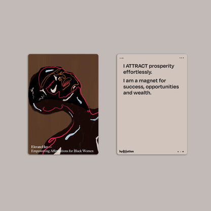 Daily affirmation card with motivational quote from ElevateHer deck